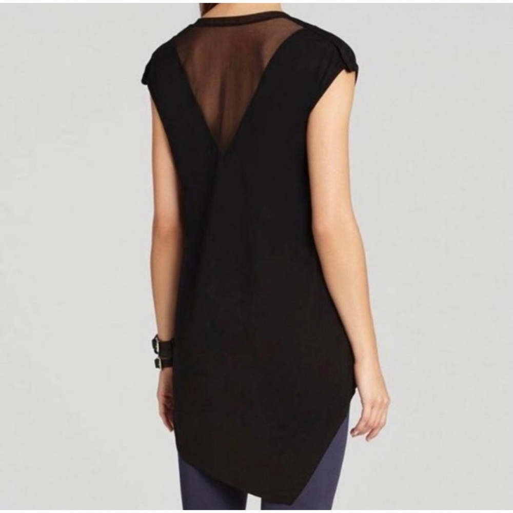 BCBGmaxazria Mesh Back Eniko Top - Picture 1 of 8